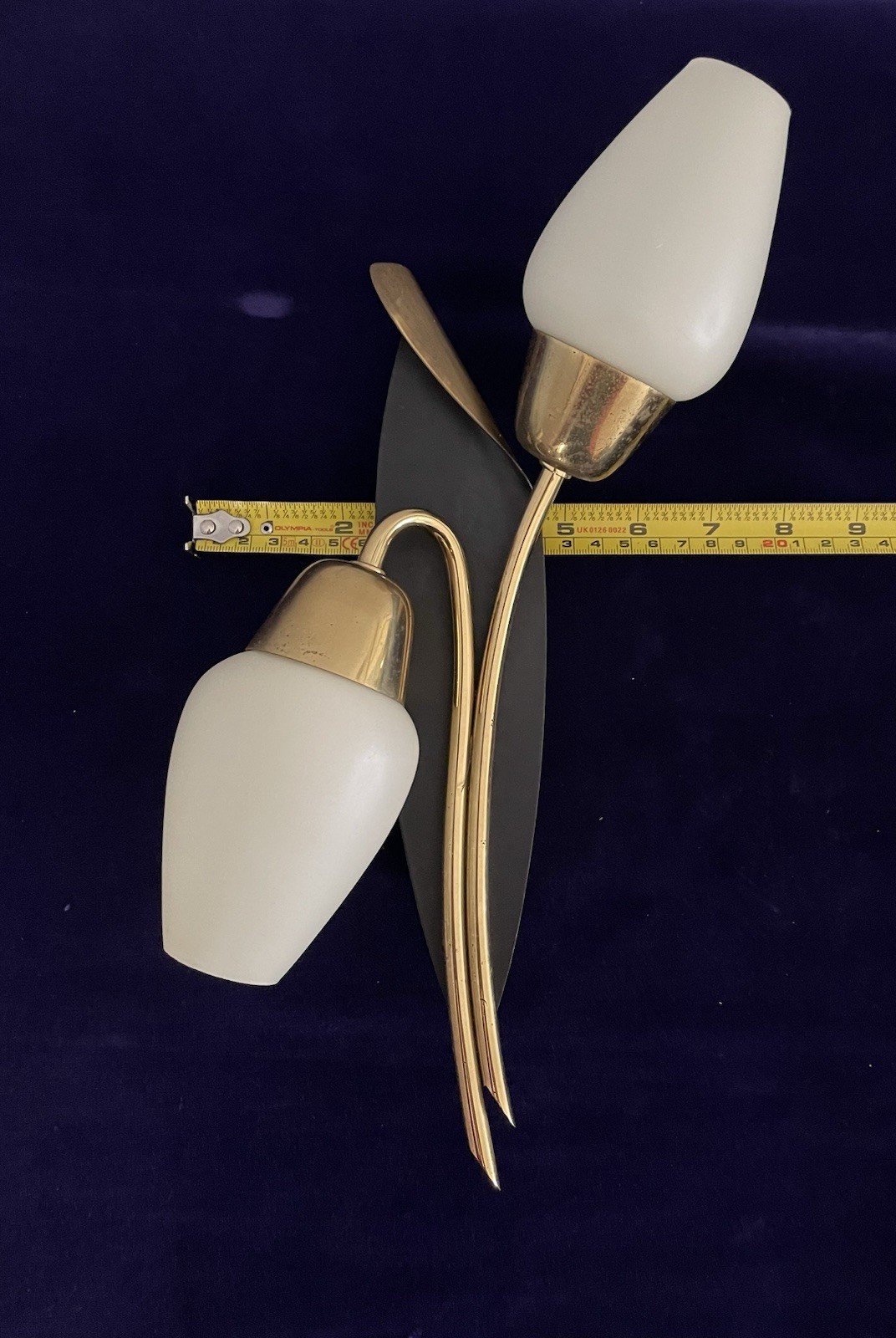 Vintage Mid-century Italian Double Sconces Wall Lights X2