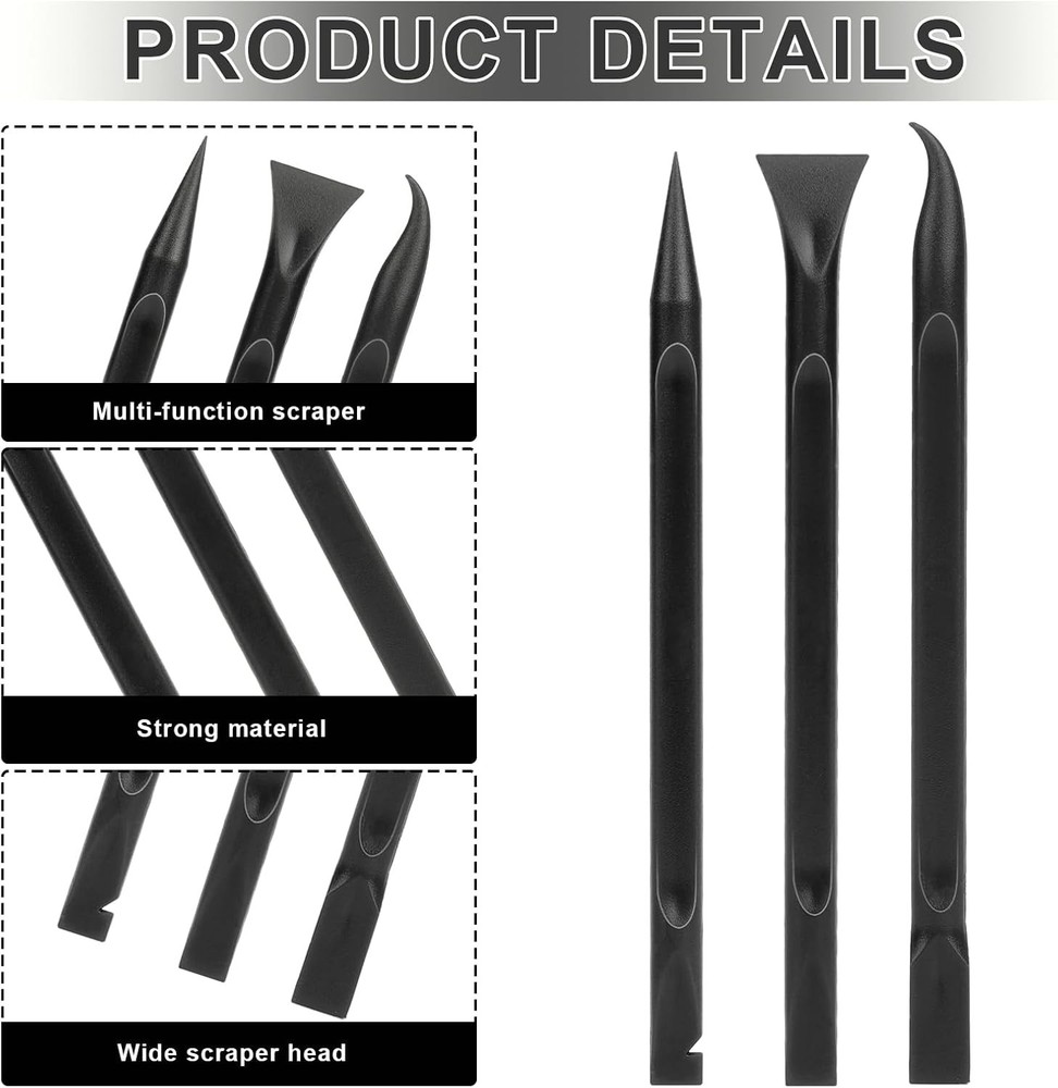 Carbon Fiber Plastic Scraper Tool Set Non-Scratch Multi-Purpose Cleaner for