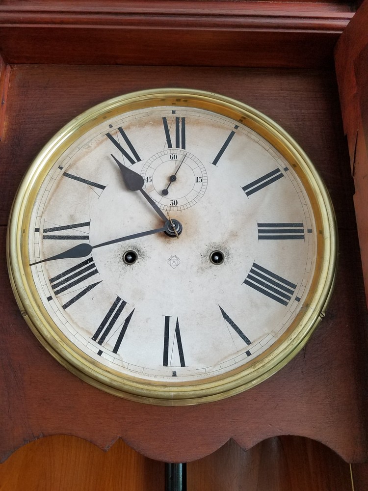 Ansonia Nice "Santa Fe" Weights Driven Regulator Wall Clock 8-Day Timepiece