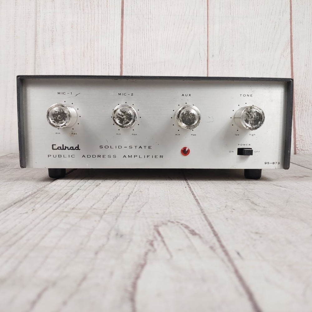 Calrad Solid State Amp Model 95-873 - Public Address Amplifier - TESTED WORKING