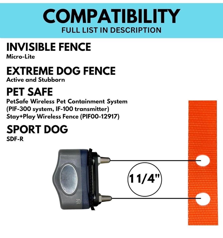 Nylon E Collar Replacement Strap - Shock Collar Replacement Collar Pink