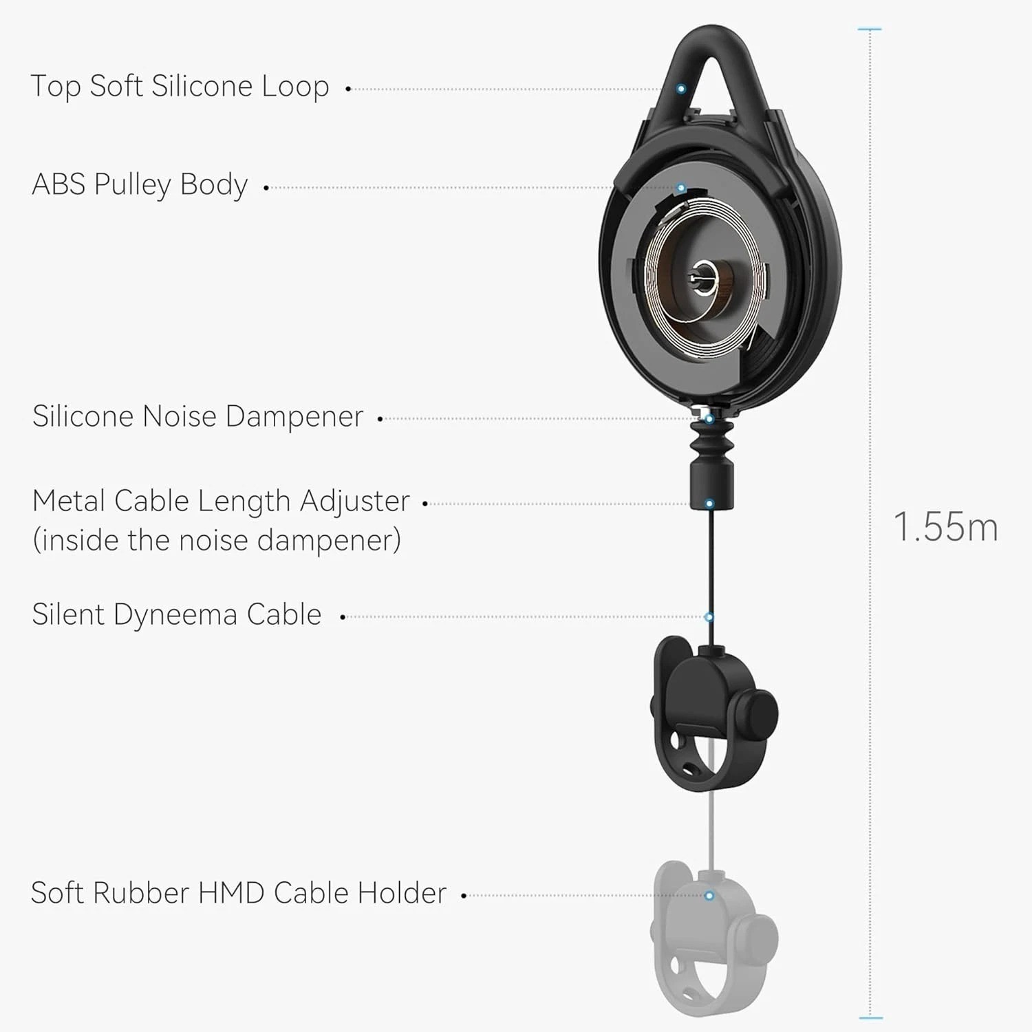 Quieter VR Pulley System - 6-Pack Cable Organizer for Quest & Pico Headsets