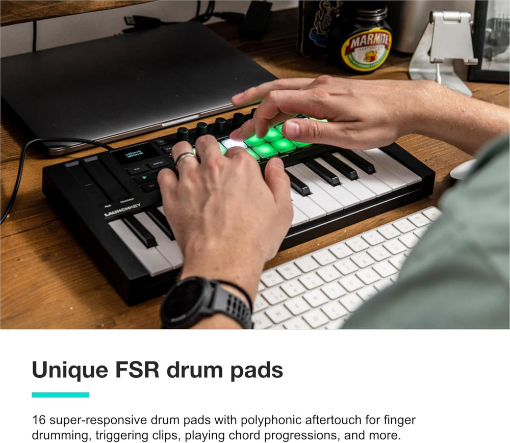 Launchkey Mini 25 MK4 — Portable 25 Mini-Key, USB, MIDI Keyboard Controller with