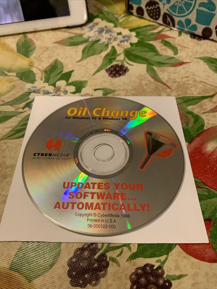 Oil Change Software Updater for Windows 95& 98 Computer PC CD ROM