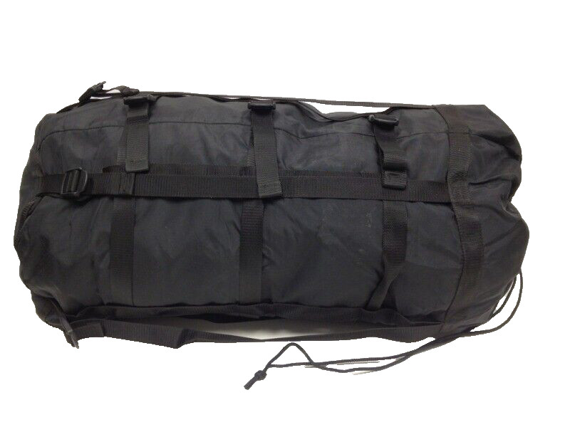 NEW US Military 9 Strap Large Compression Stuff Sack Sleep System Black USGI