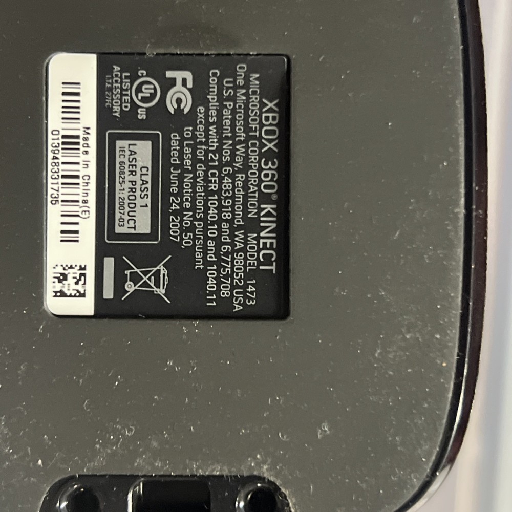 OEM Microsoft Xbox 360 Kinect Sensor Model 1473 - Black TESTED