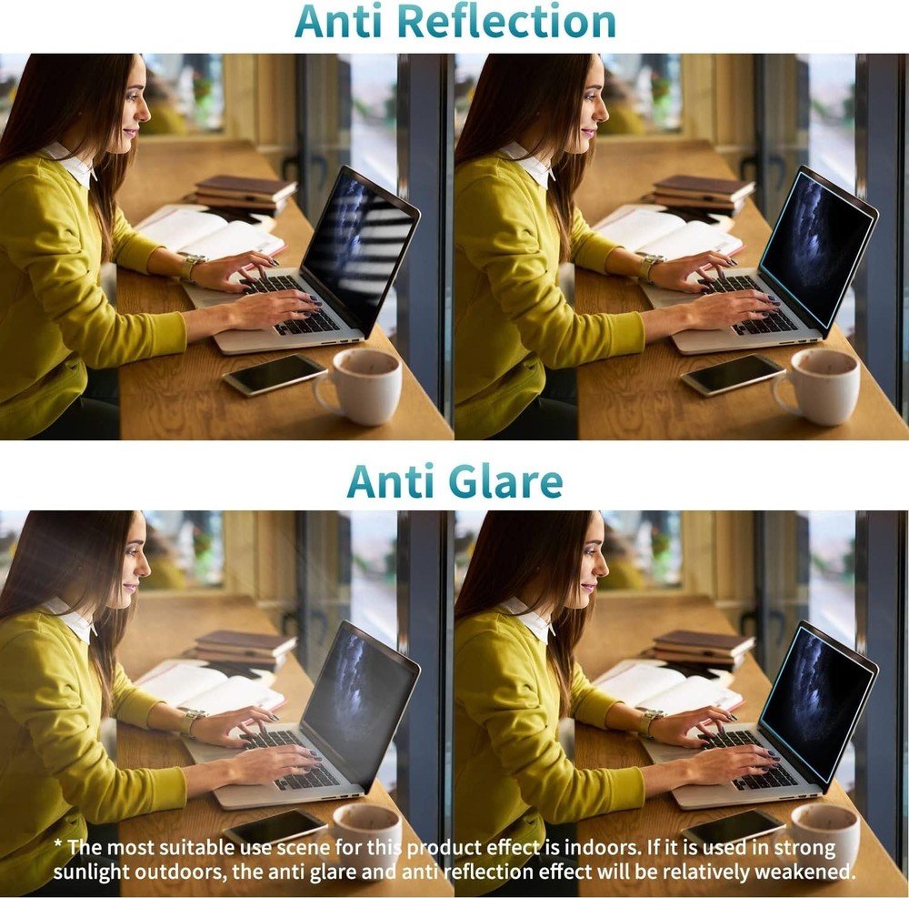16 Inch Laptop Screen Protectors - 2-Pack Blue Light Filter & Scratch Resistant