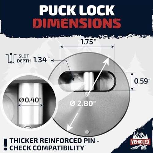 Heavy-Duty 4-Pack Puck Lock Set - Keyed Alike, Rust-Resistant Security for Trail