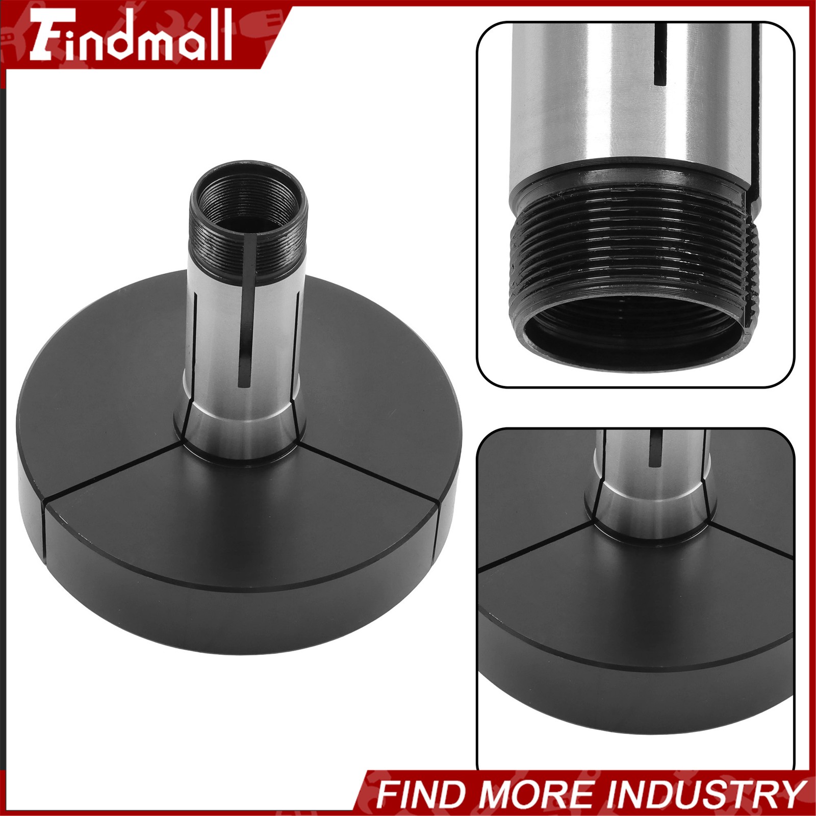 Findmall 5 Inch 5C Step Collet 1-1/8 Bore Precision Ground Steel Lathe Tool