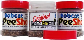 Predator Pee Bobcat Pee Shots - Territorial Marking Scent - Creates Illusion