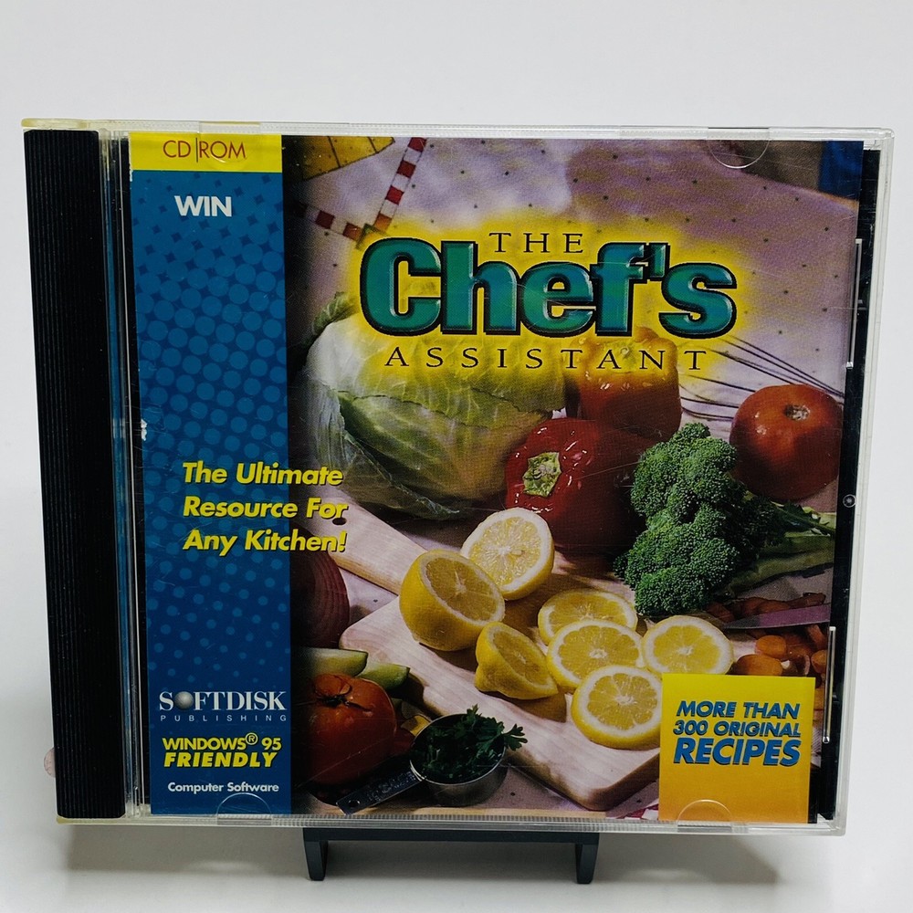 THE CHEF'S ASSISTANT Recipe Guide for PC CD-ROM Computer 300+ Recipes TESTED euc
