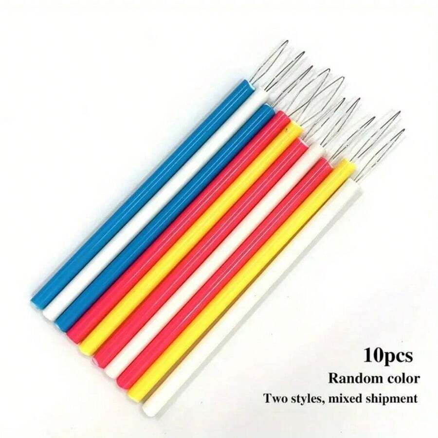 10x Vibrant Cylindrical Needle Threaders Effortless Sewing Tool DIY Thread kit