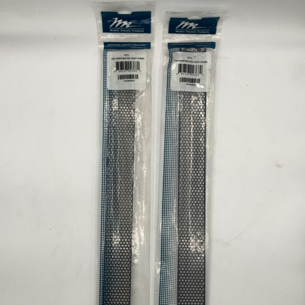 2-Pack New Middle Atlantic VT1 1-Space Rack Perforated Vent Panel (EC4)