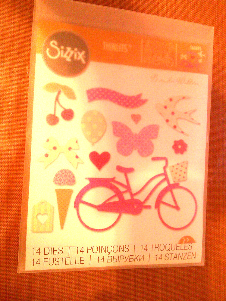Sizzix Thinlits Whimsy and Delight Die Set Bike Bicycle Missing Butterfly Die
