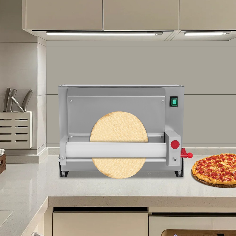 110V Automatic Pizza Dough Roller Sheeter Pastry Press Making Machine 3-12 in