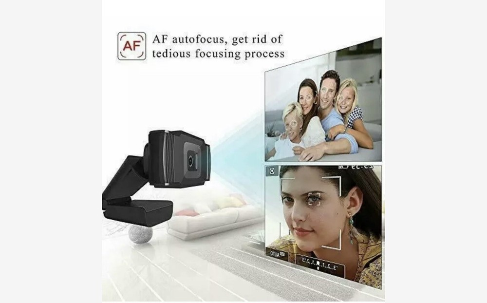 Erasky 1080P Streaming Webcam with Microphone Desktop Computer Tablet HD Web Cam