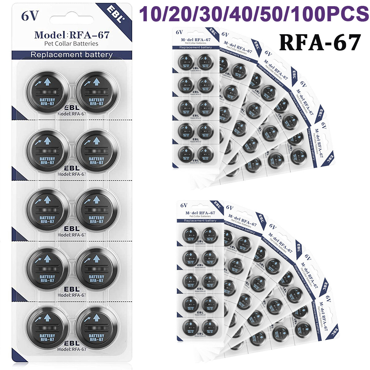 RFA-67 Battery for PetSafe Dog Fence Collar Receiver PIF-275-19 300 PUL-275 Lot