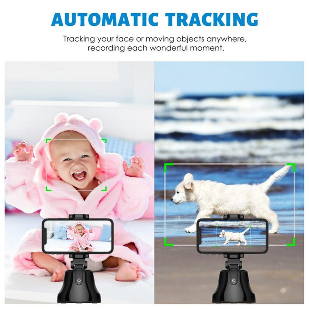Portable Mobile Phone Gimbal Stabilizer 360° Rotatable Auto Tracking Holder