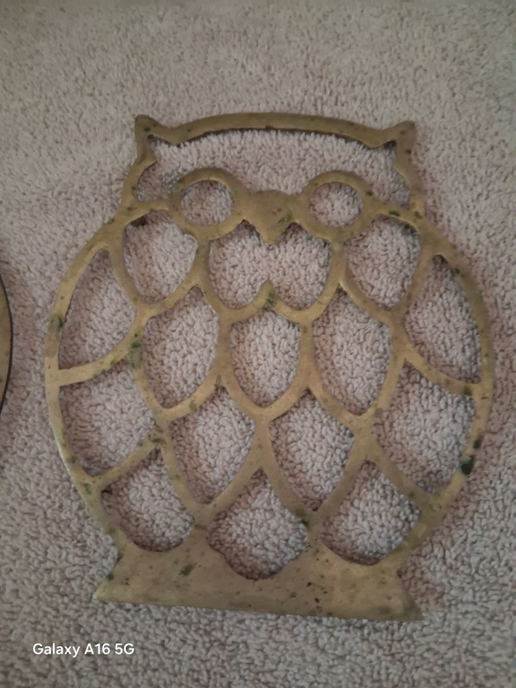 Vintage Solid Brass Trivets (Set of 5)