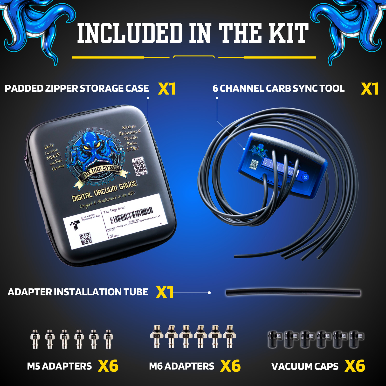 NEW - The Digi Sync - Pro Throttle Body and Carb Sync Tool - 2, 4, 6