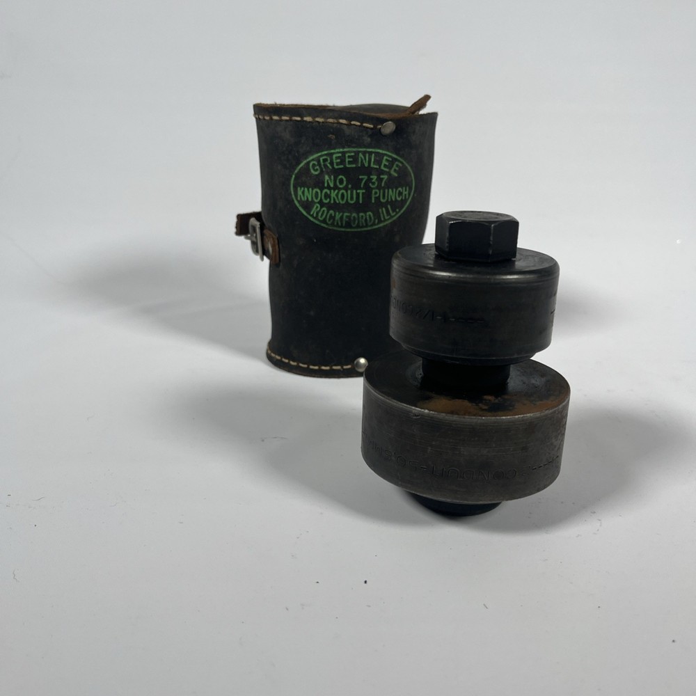 Greenlee knockout punch set/new/1- 1/2(381mm)/2(50.8mm)/leather case/box.
