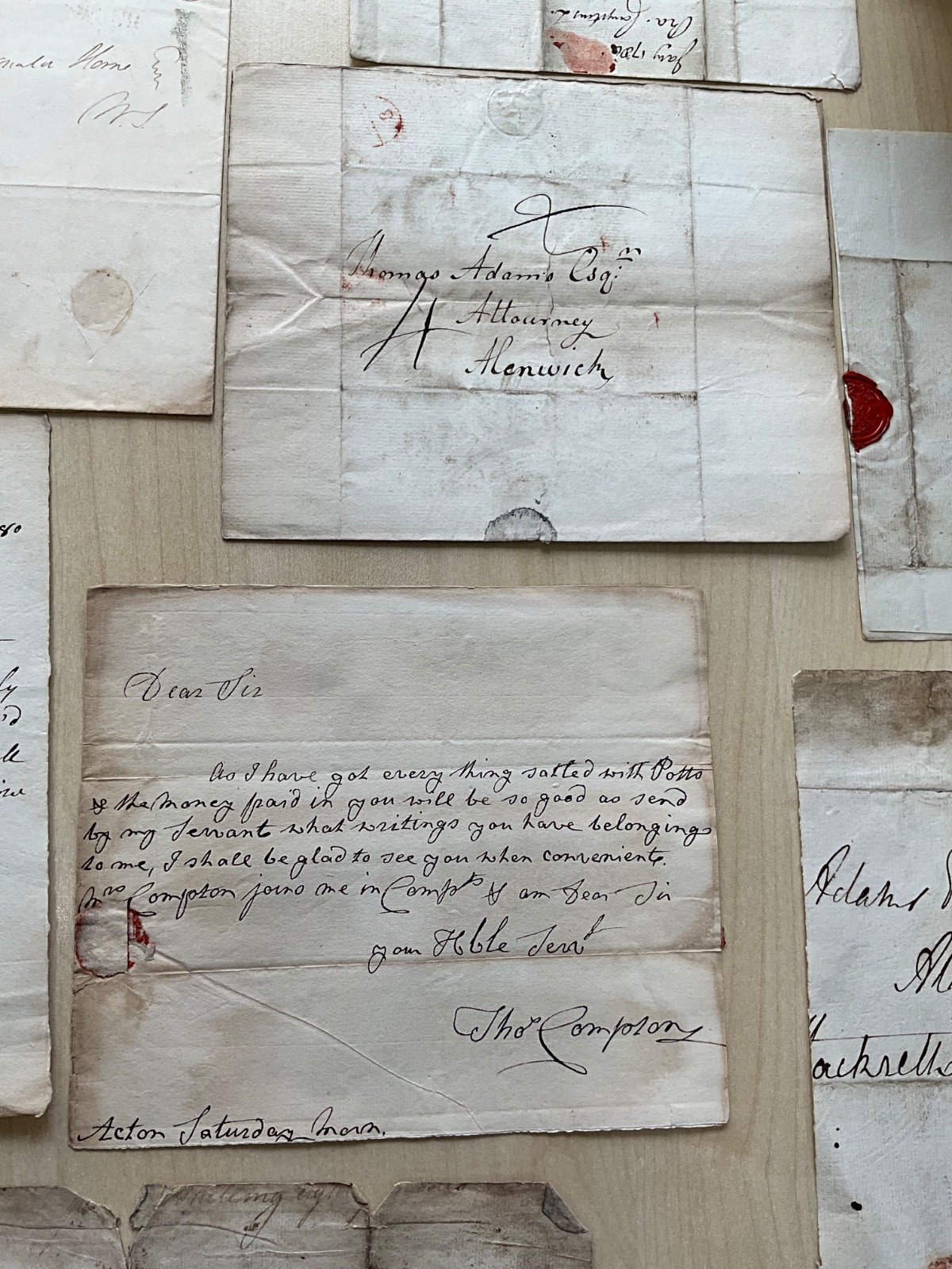 Antique GB Ephemera 1704 - 1880 mixed collection letters, deeds, invoices #SF45