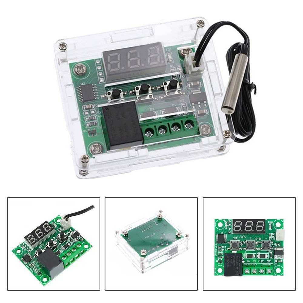 1XDigital Temperature Control Switch Sensor Module 1XAcrylic Clear Box Brand New