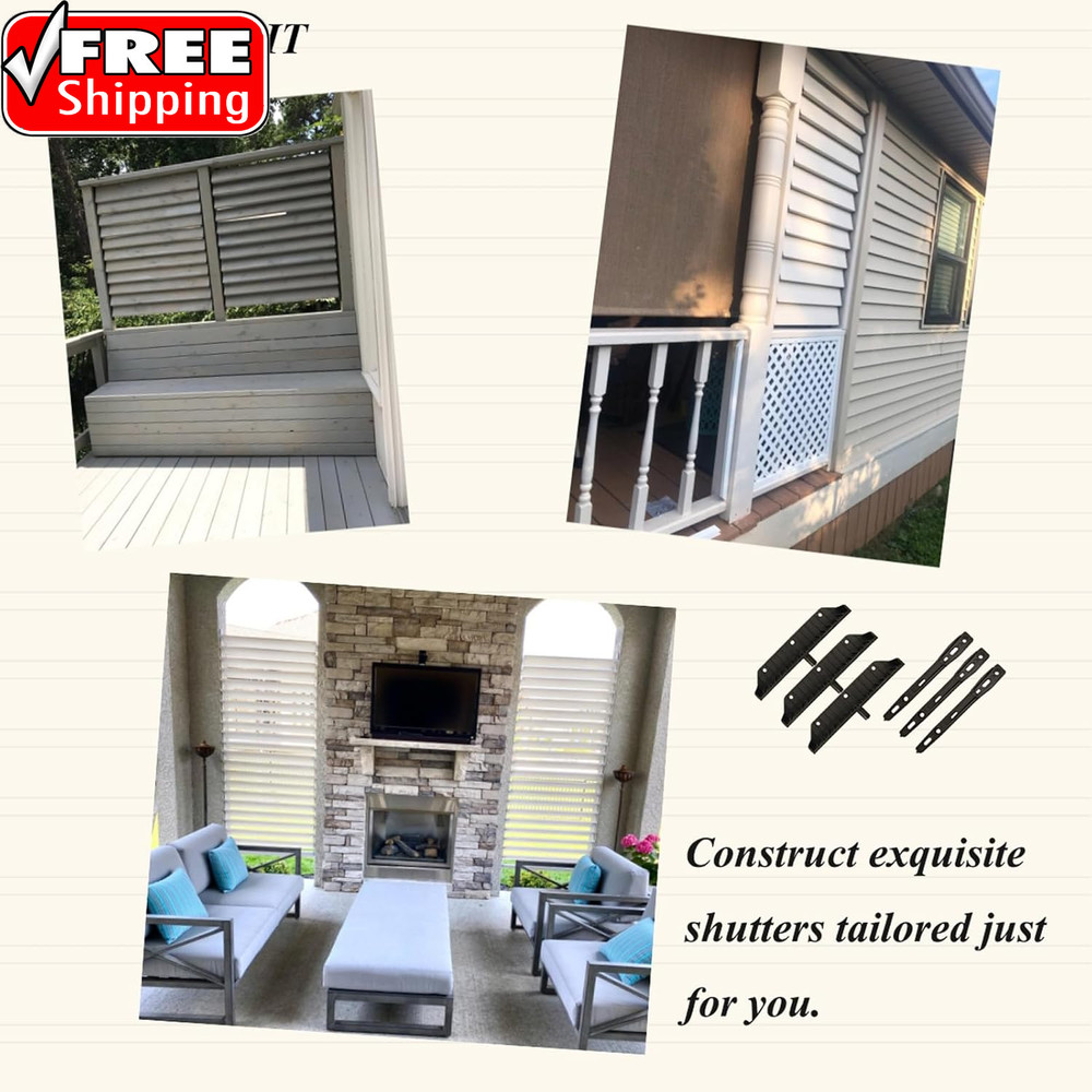 Louver Bracket Kit, Deck Sunblind System, Shutters Hardware System for Windows G