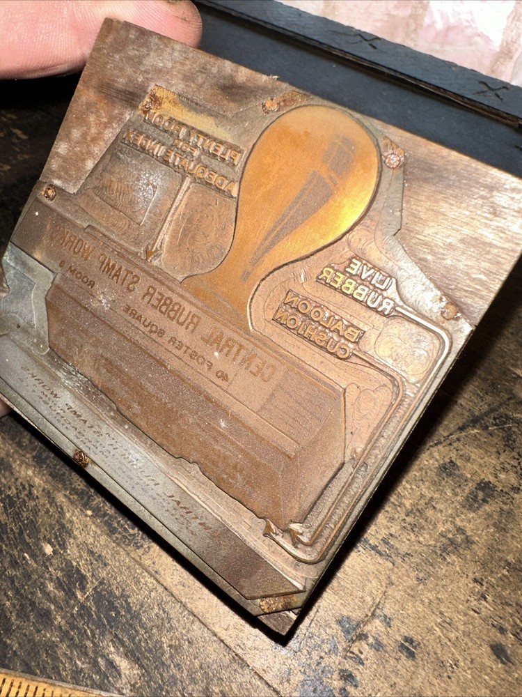 Print Block ( Old Rubber Stamp ) Copper Face