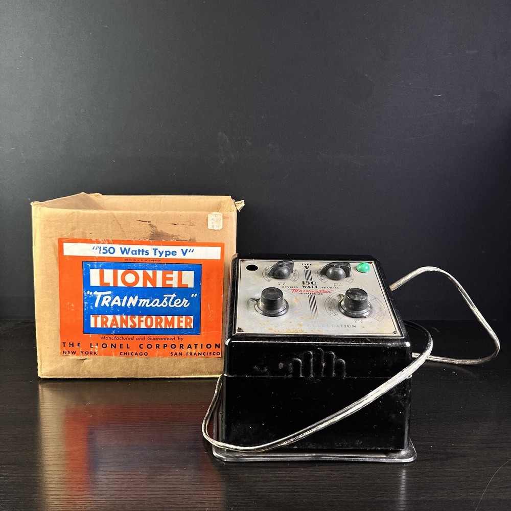 Lionel 150 Watt Type V Trainmaster Transformer In Original Box Untested