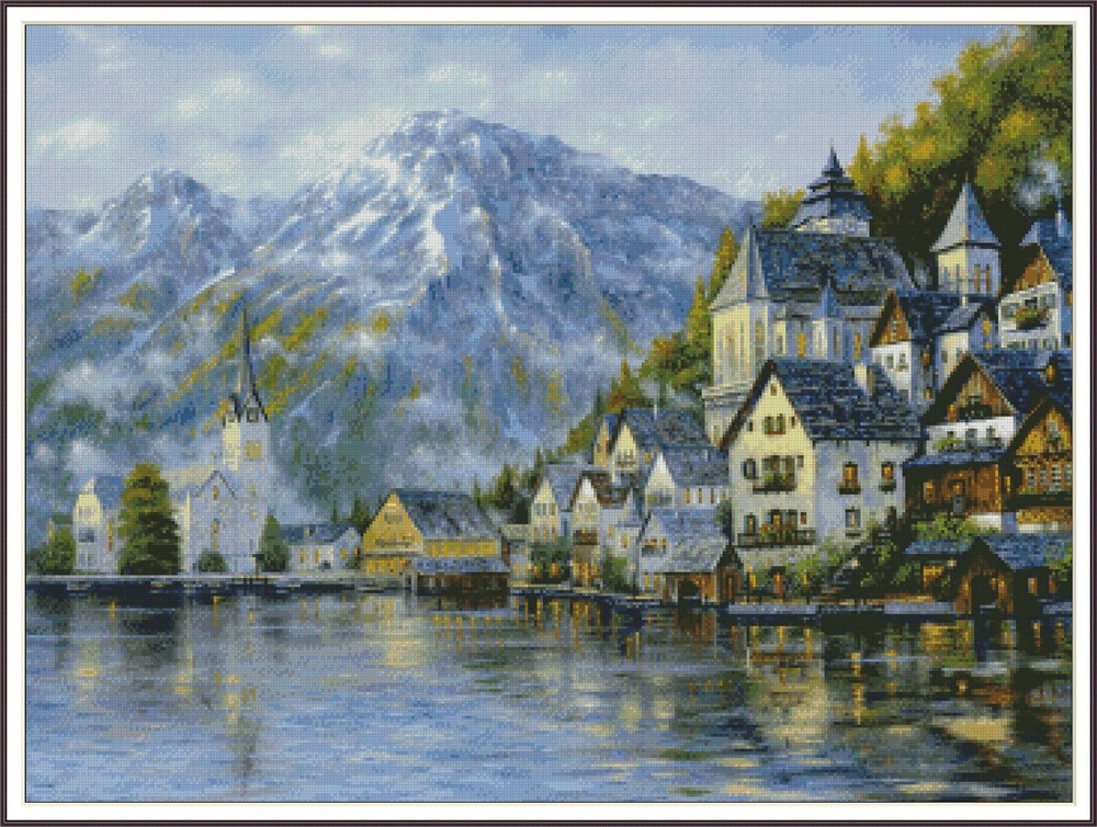 Hallstatt-Austria 1054 Chart Counted Cross Stitch Pattern