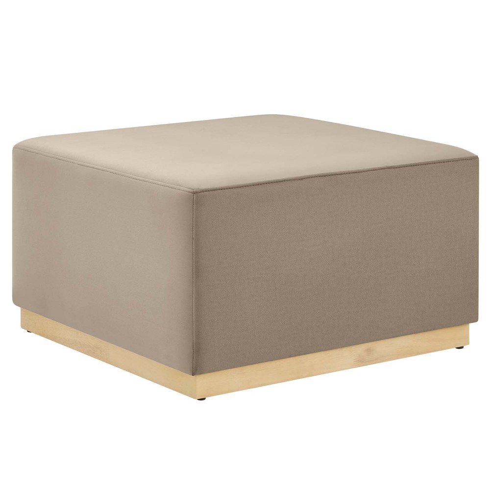 Modway Large 28" Square Performance Velvet Upholstered Ottoman