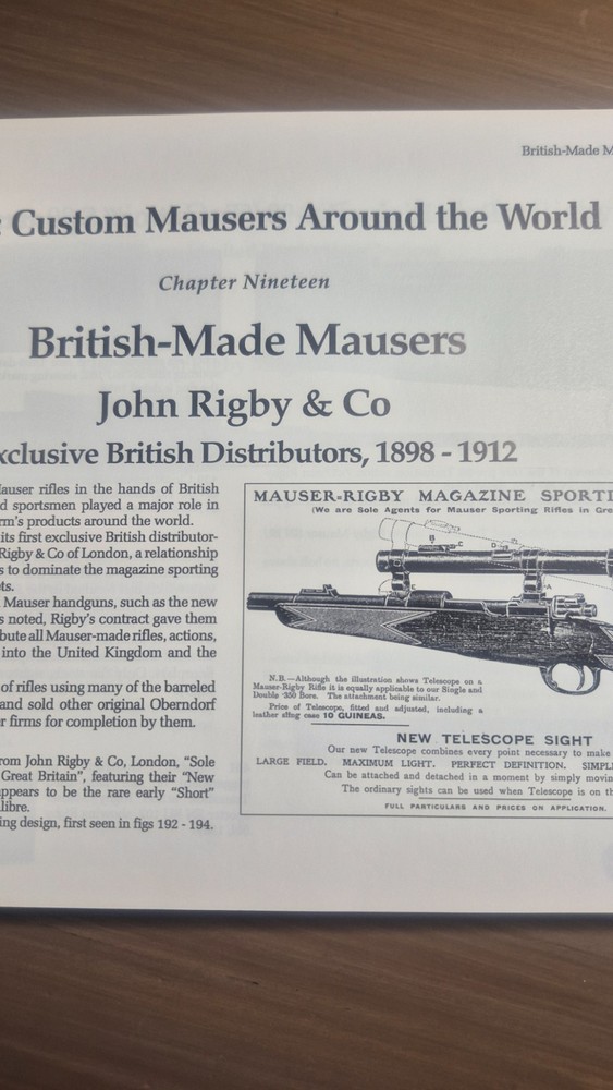 NEW Mauser Original Oberndorf Sporting Rifles Jon Speed First Edition