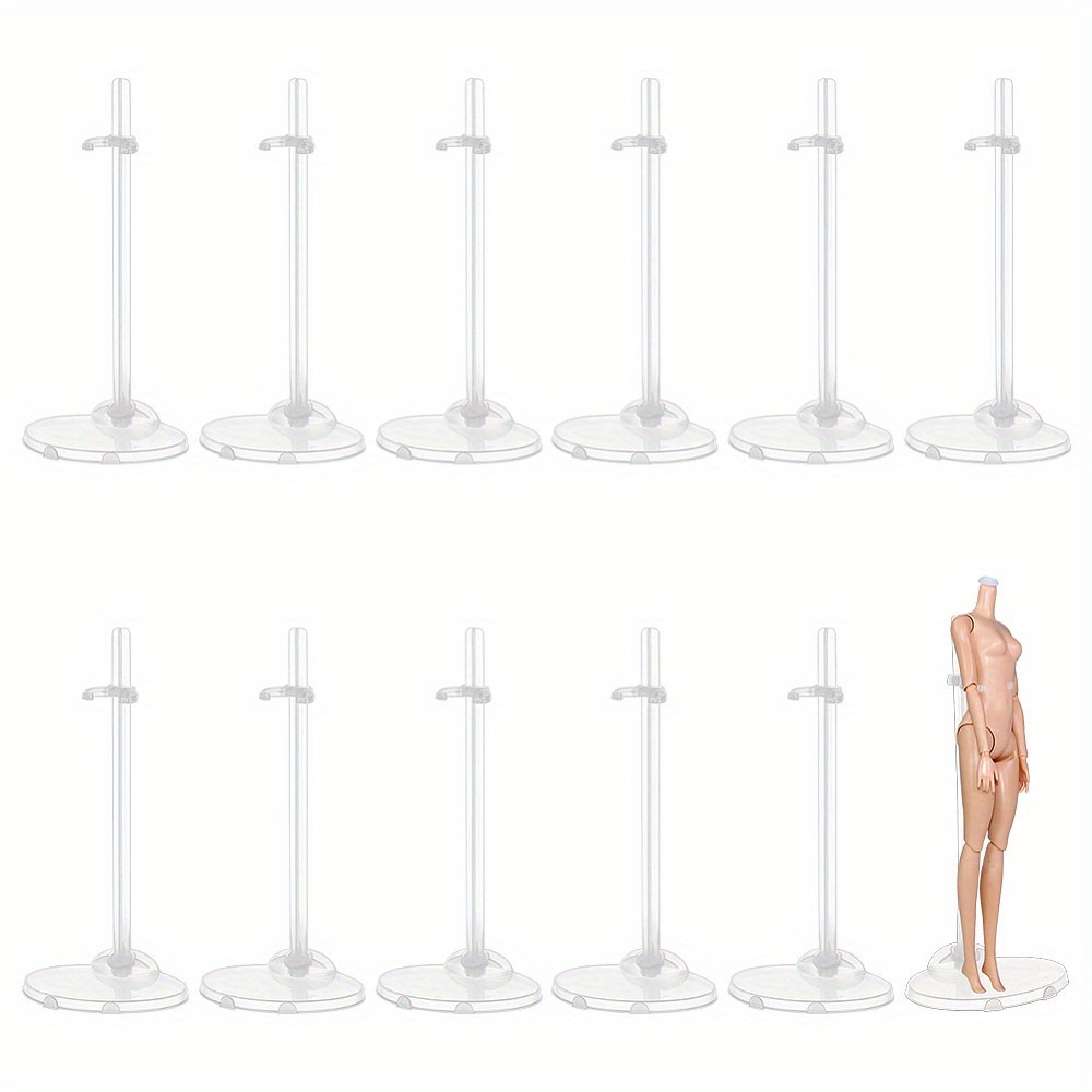 1set Transparent Plastic Adjustable Standing Bracket /Action Figure Mini Display