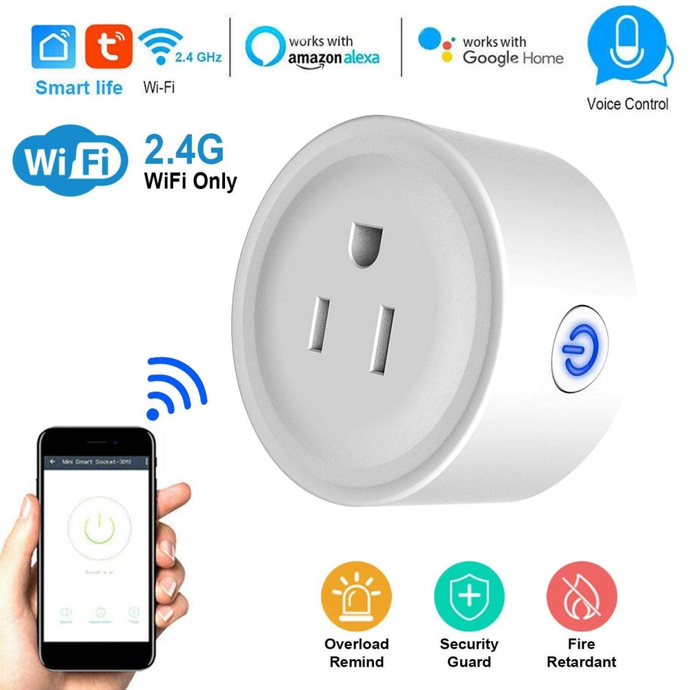 WiFi Smart Plug Outlet Wireless Smart Socket APP Remote Voice Control Timer Alex