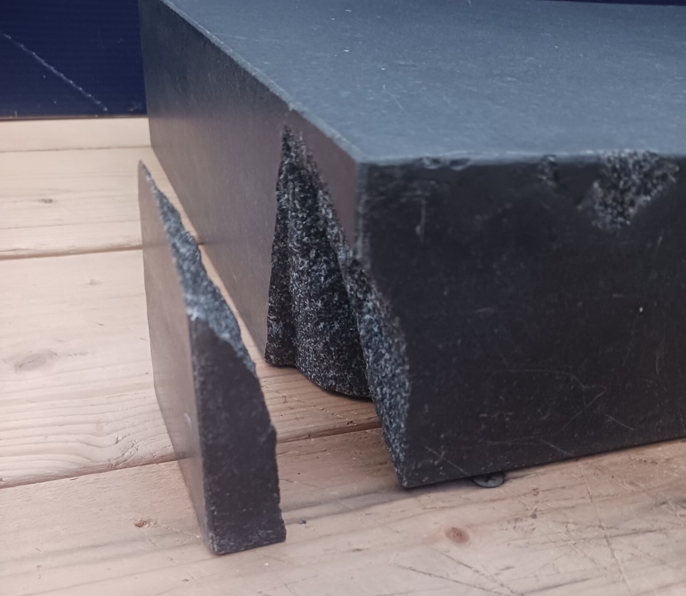 Solid Black Granite Surface Plate 18x12 3" Thick Flat Reference Plane Precision