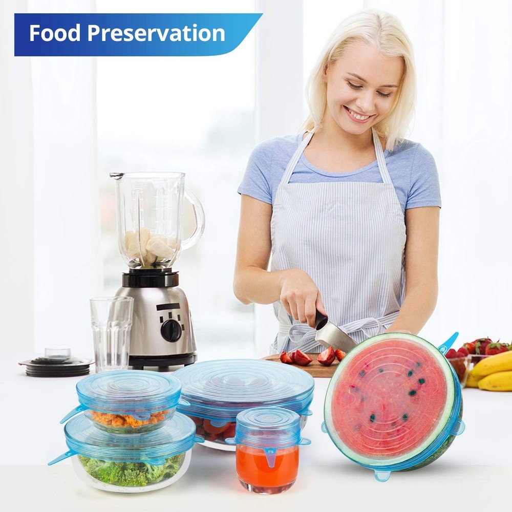 Silicone Stretch Lids Zero Waste Reusable Silicon Container Lid Covers Leftover