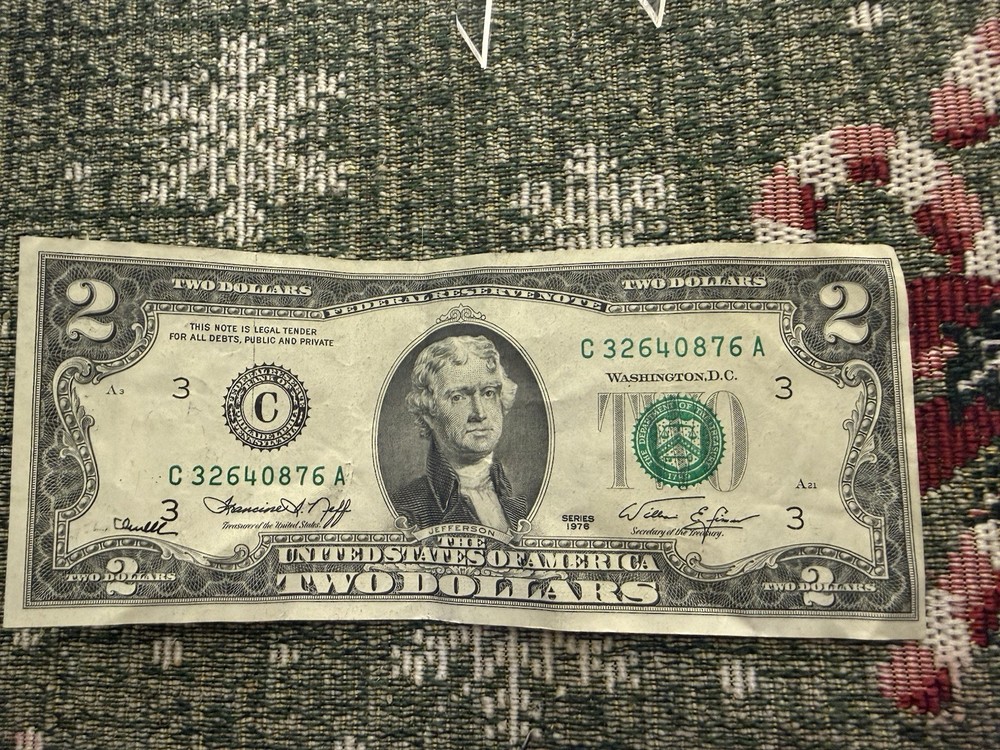 $2 Bill Note Error- Miscut 1976 Series