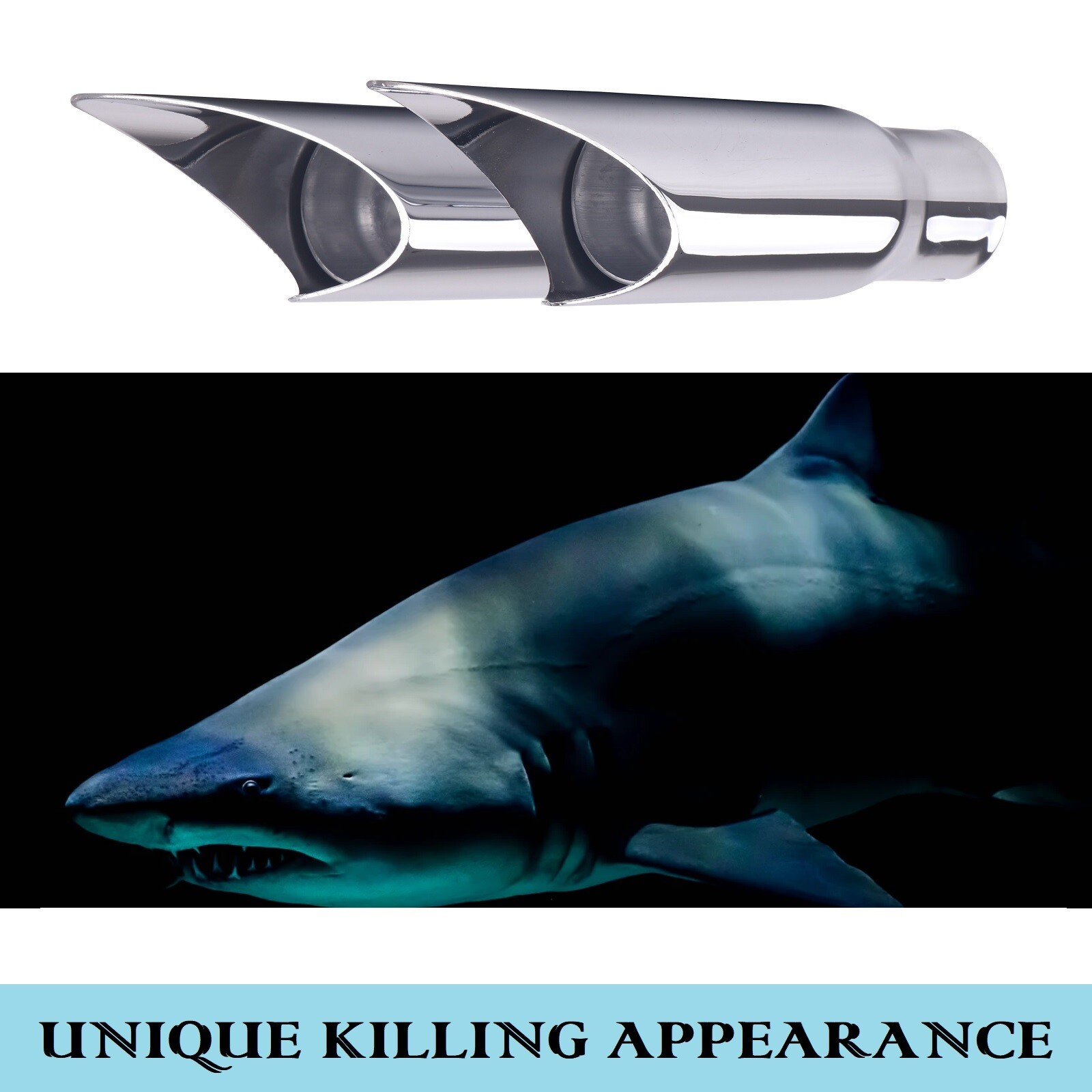 SHARKROAD Gp Shorty Style Slip On Mufflers For Harley Softail 1986-2017 Chrome