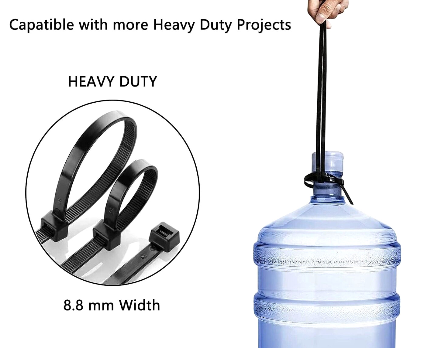 100~LARGE 36" BLACK CABLE ZIP TIES Heavy Duty UV Resistant UL 6/6 Nylon