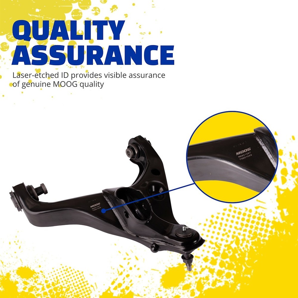 Moog Control Arm Front Passenger Right Side Lower With ball joint(s) for Kia