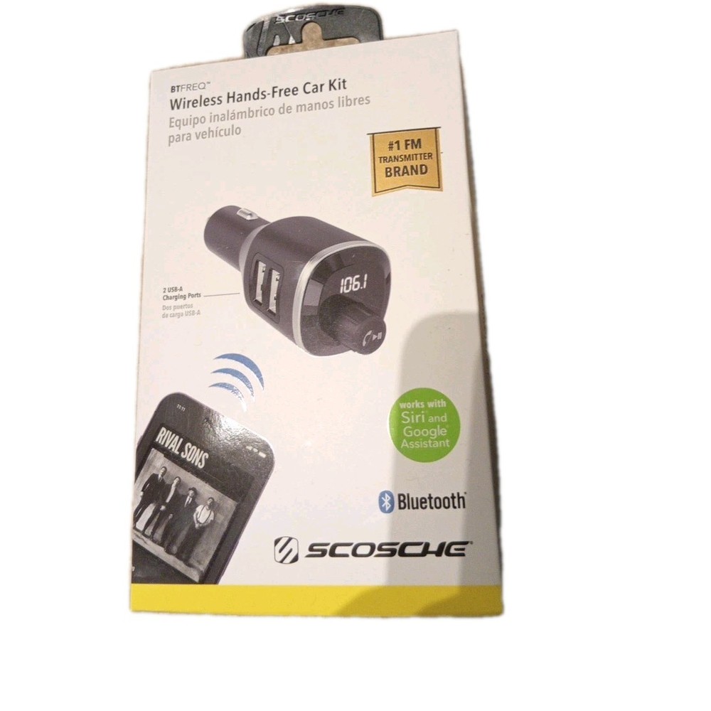 Scosche BTFREQ Wireless FM Transmitter Hands-Free Car Kit (2 USB Charging Ports)
