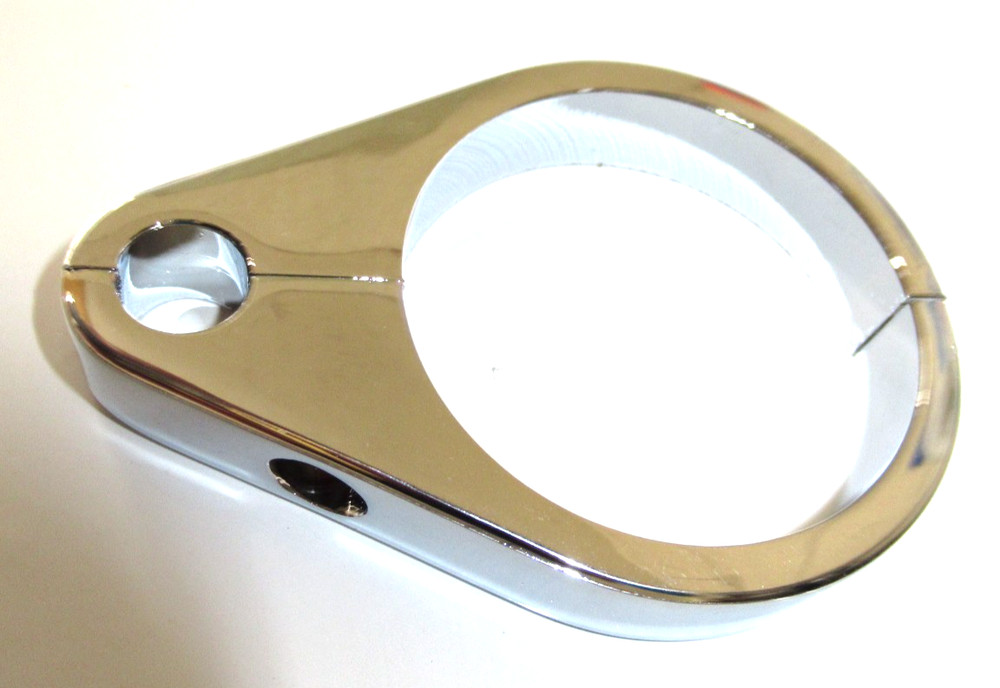 CHROME 2" BILLET CLUTCH CABLE CLAMP, FOR 2" FRAMES
