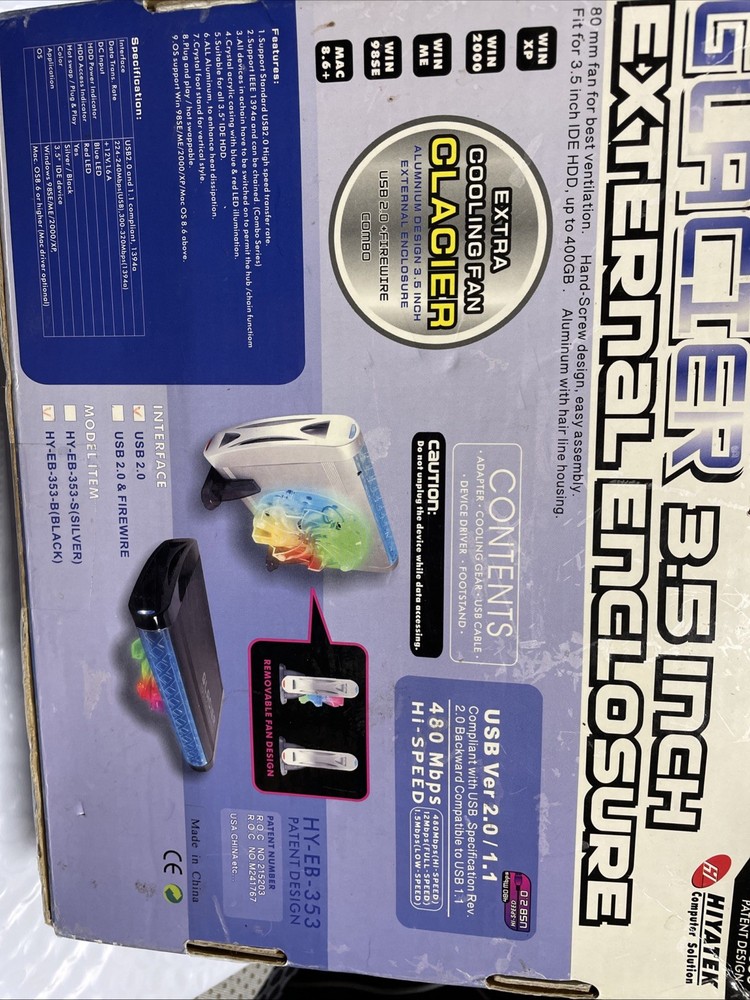 Glacier 3.5 External Enclosure Extra Cooling Fan