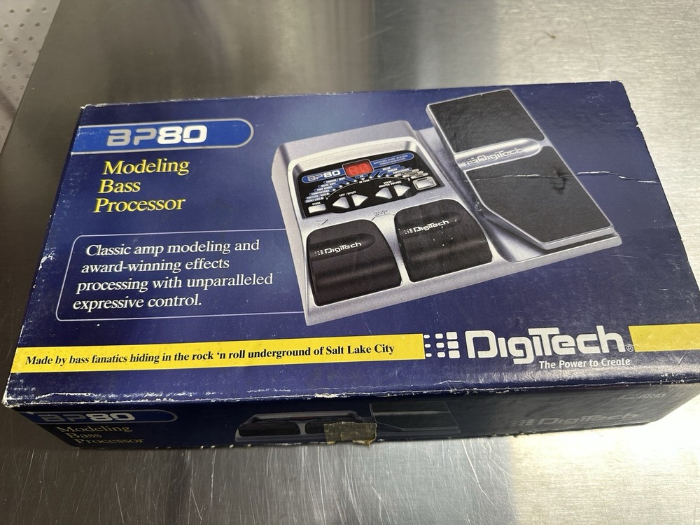 Digitech BP80 Modeling BASS Processor Pedal Complete In Box WITH PAPERWORK+ CORD