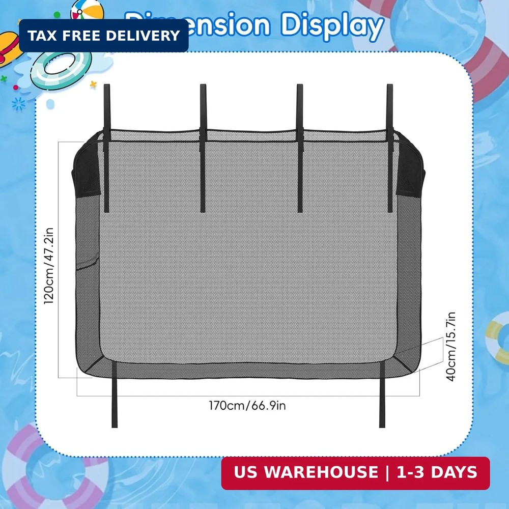 Housolution Pool Float Storage Net, 66.9'' x 15.7'' x 47.2'' Large Pool Storage