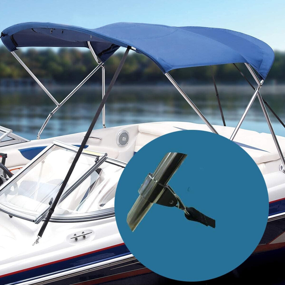 2Pack Double Bimini Top Strap with Hooks All Stainless Steel Hardware Adjustable