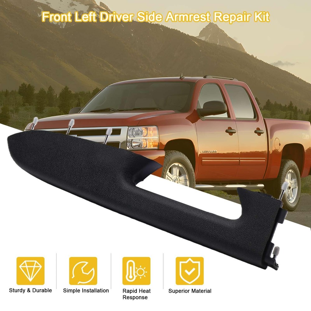 LLYZFED 22818465 Front Left Driver Side Armrest Side, Black