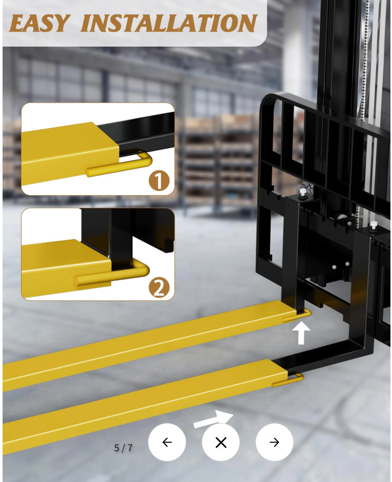 Garvee Pallet Forklift Extensions, 84" Fork Extensions 4.5" Width, Heavy Duty Fo