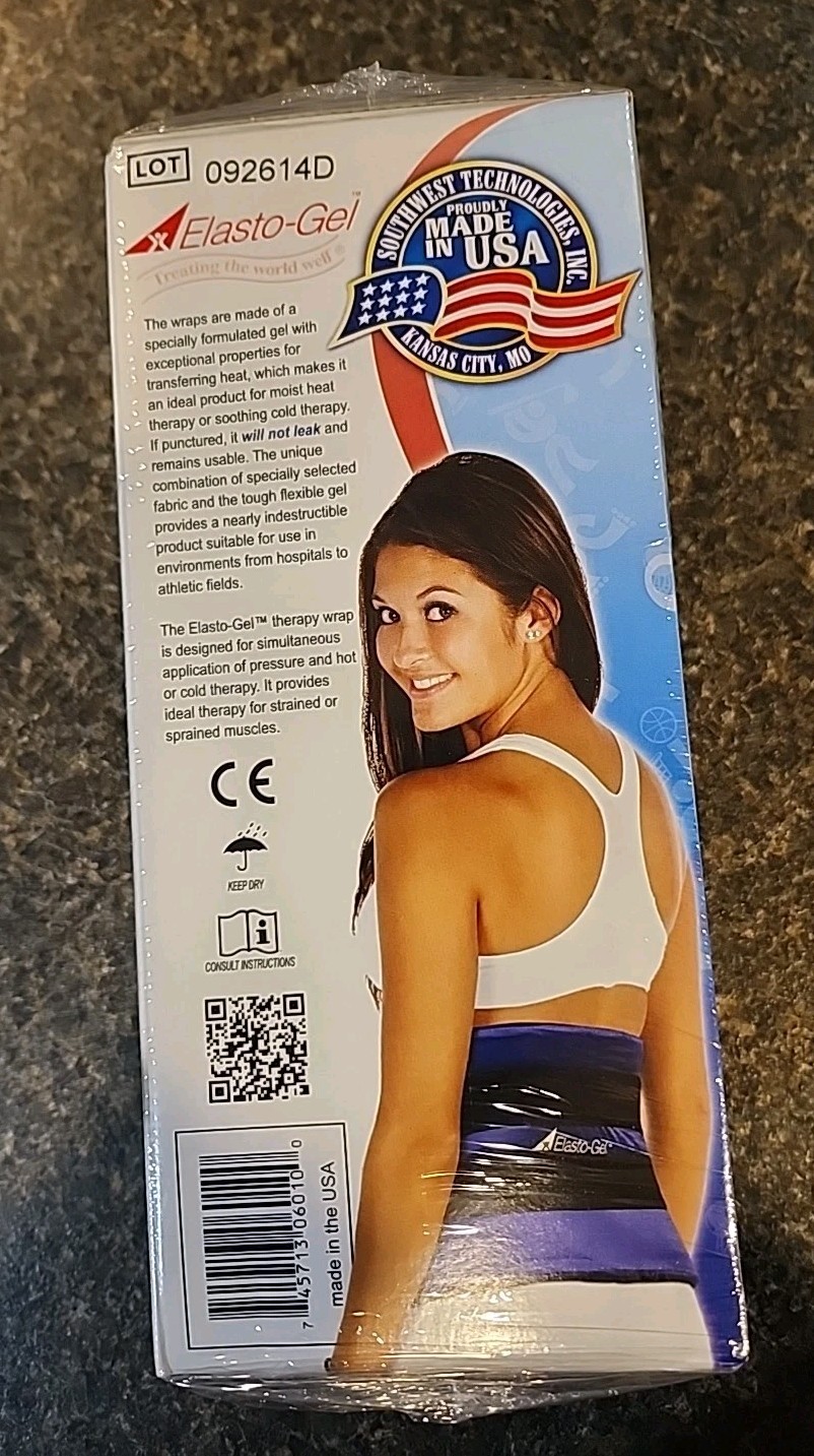 Elasto-Gel TW6010 Hot/Cold Therapy Wrap 9" x 24" – Pain Relief Gel Pack New